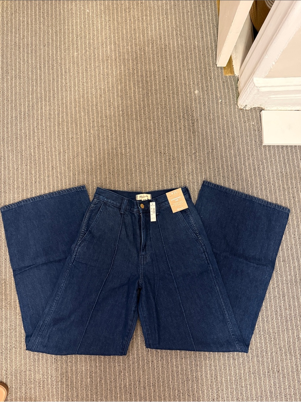 Madewell Dark Blue Wide-Leg High-Rise Jeans